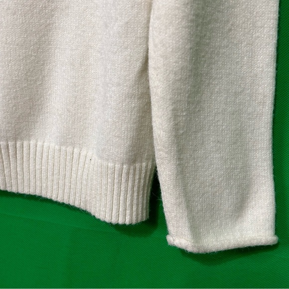 Anthropologie Womens Sweater Cream Knit Cowl  Neck Turtleneck Soft Size S - Picture 13 of 15